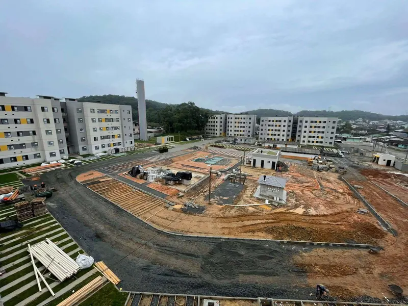 Canteiro de obras da Rottas visto de cima